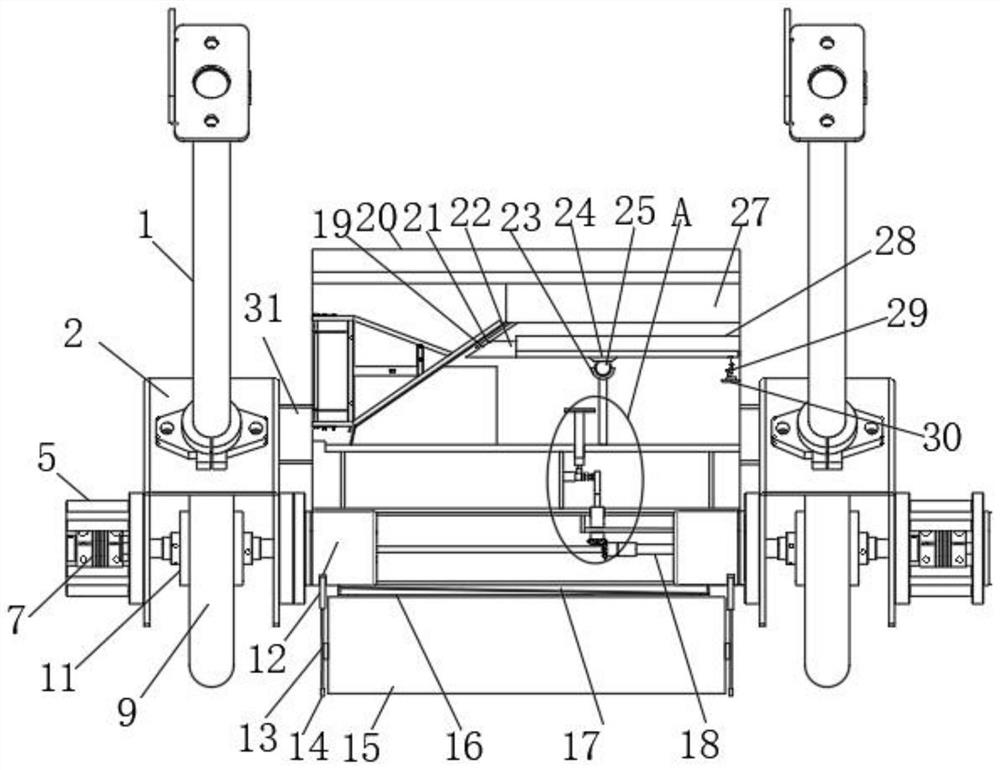 A white powder line spraying machine for building construction surveying and mapping