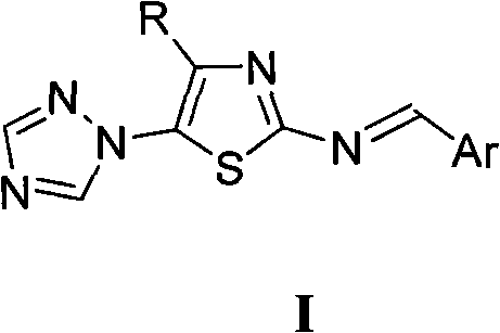 Application of 4-alkyl-5-(1,2,4-triazole-1-yl)-2-benzyl imino thiazole in preparation of weedicide