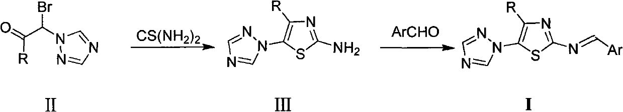 Application of 4-alkyl-5-(1,2,4-triazole-1-yl)-2-benzyl imino thiazole in preparation of weedicide