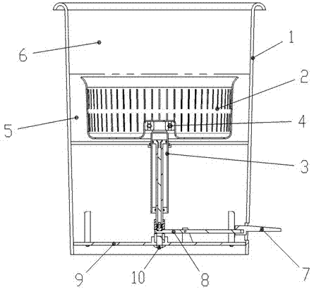 Automatic washing and dewatering combined device of rotary type mop