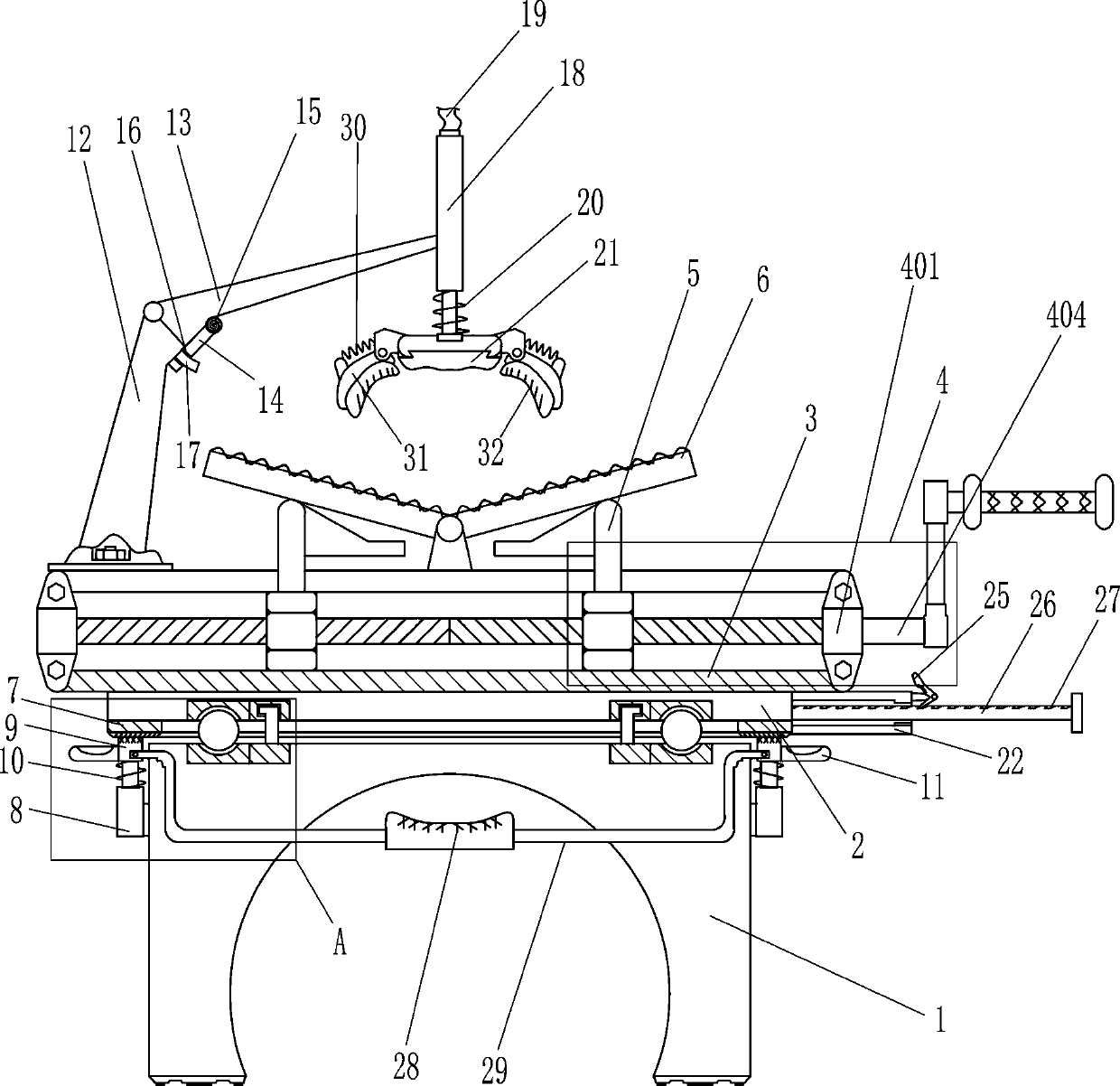 Cement pouring template pressing equipment