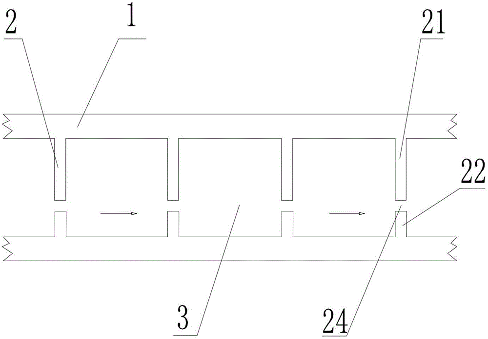 Vertical seam type fishway structure
