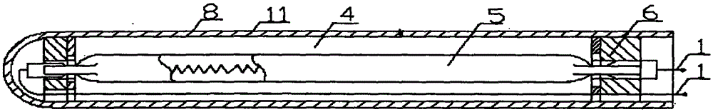 Electric assisting heater adopting nonmetal housing type electric heating tube for central air conditioner