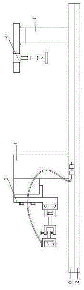 Dispensing and detection device on automatic chip mounting production line