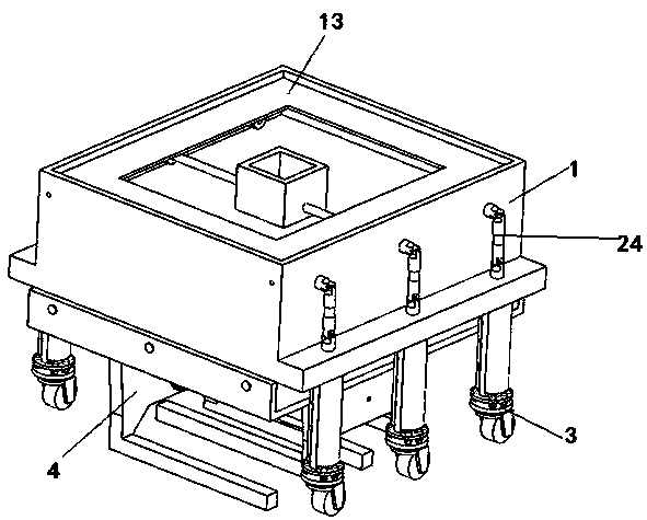 Adjustable transcranial magnetic therapy instrument supporting device for neurology department