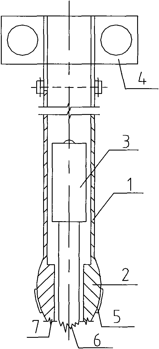 Broken soil vibration and compaction treatment method by utilizing impact hammer in immersed tube in riprap filled foundation