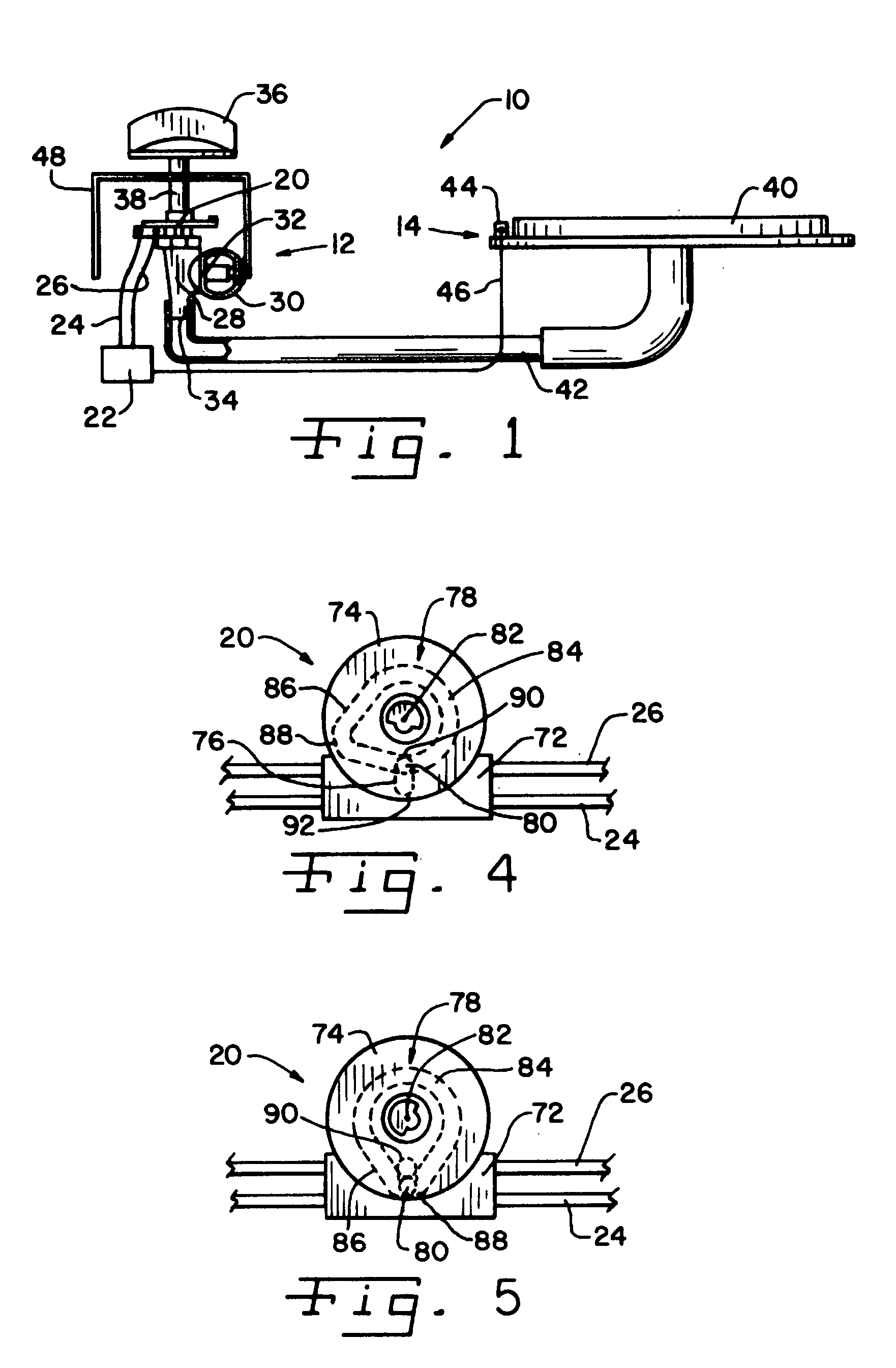 Rotary actuated reed switch control