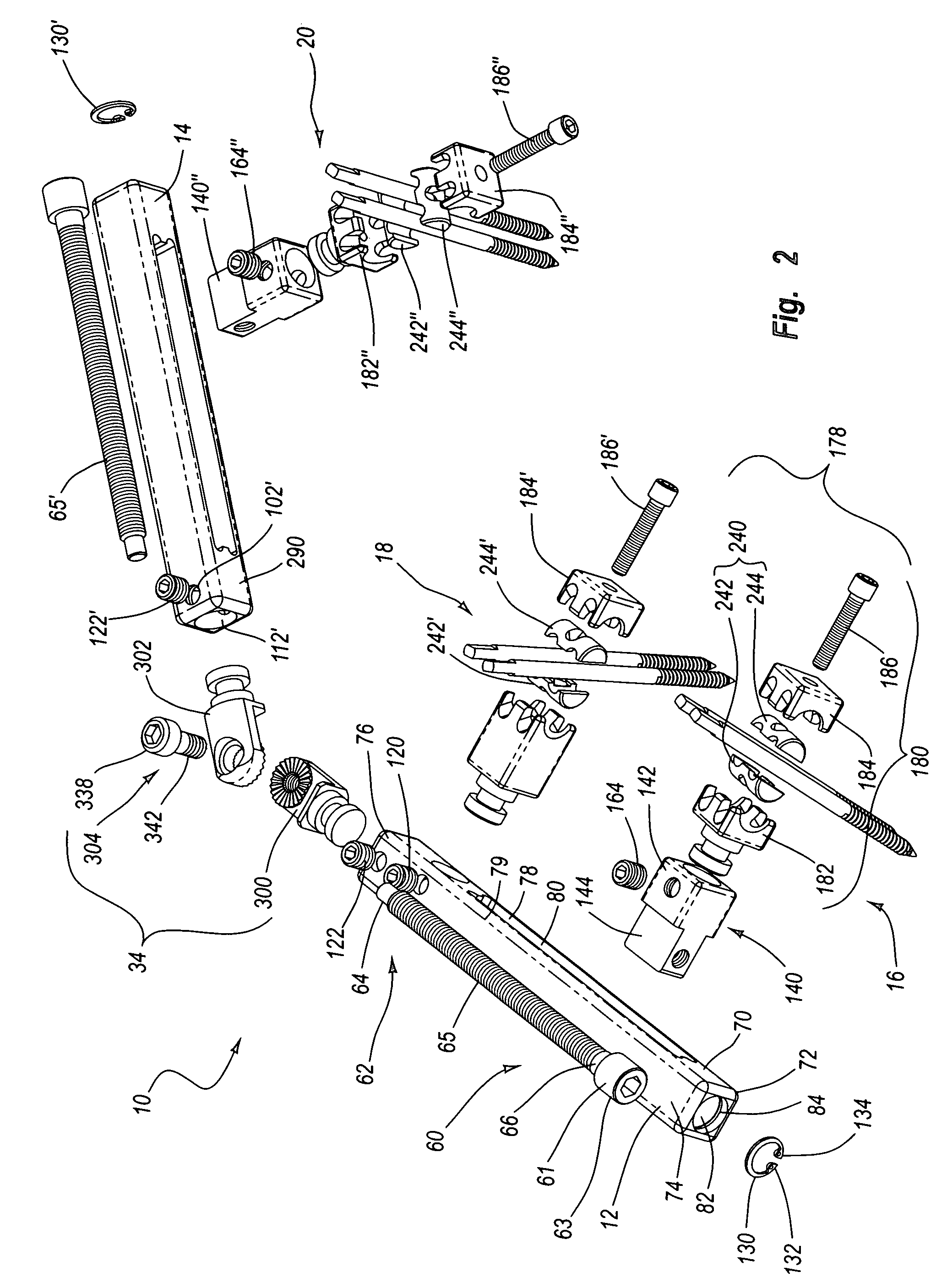 Adjustable splint for osteosynthesis