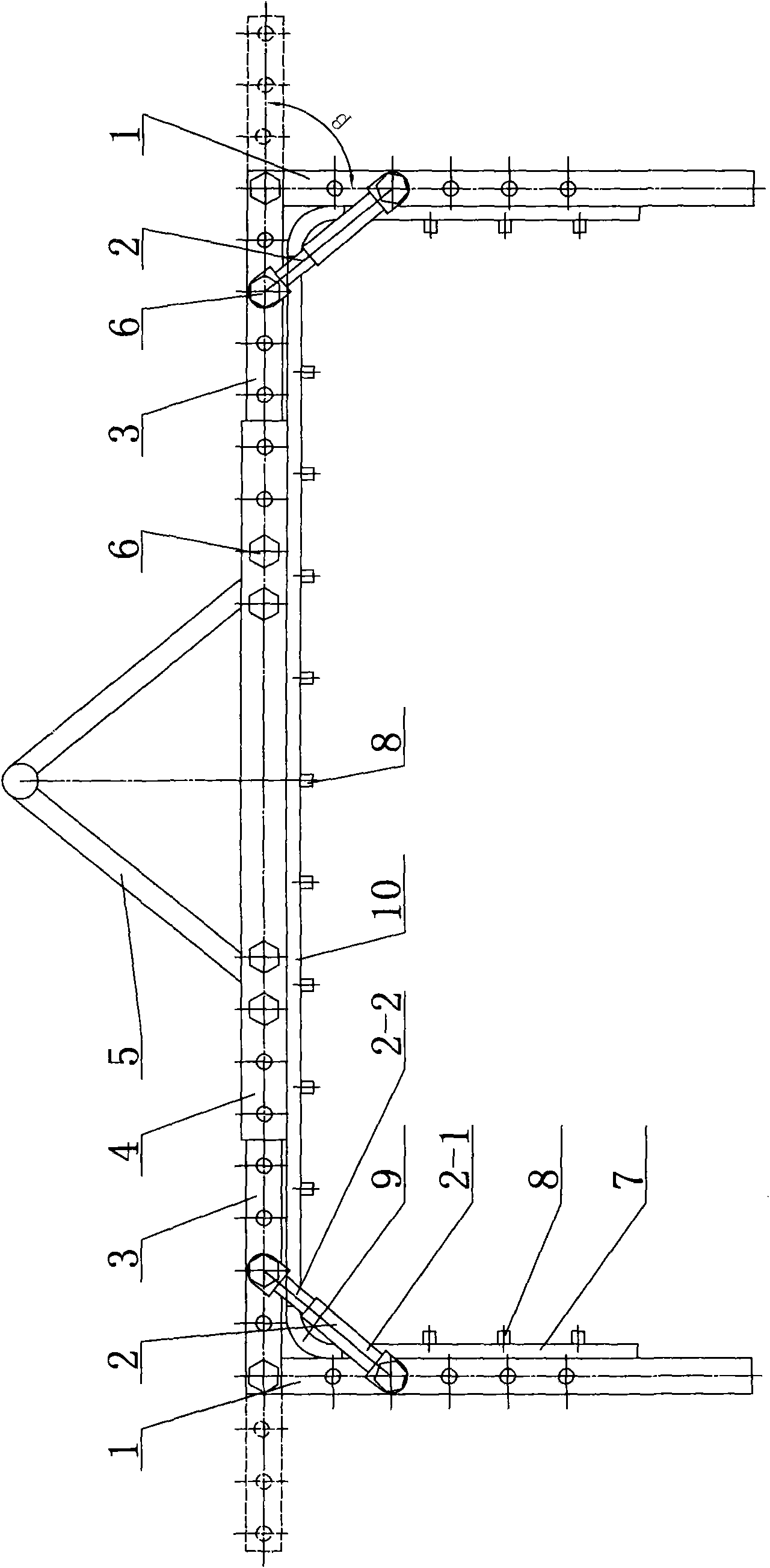 Method for replacing jet rod of spraying machine and mechanism thereof