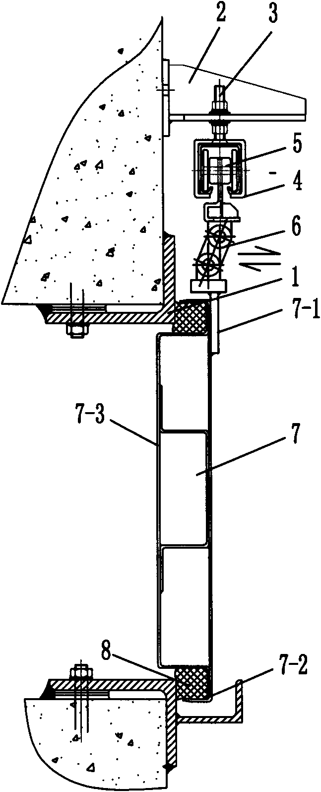 Nuclear power push-pull airtight door