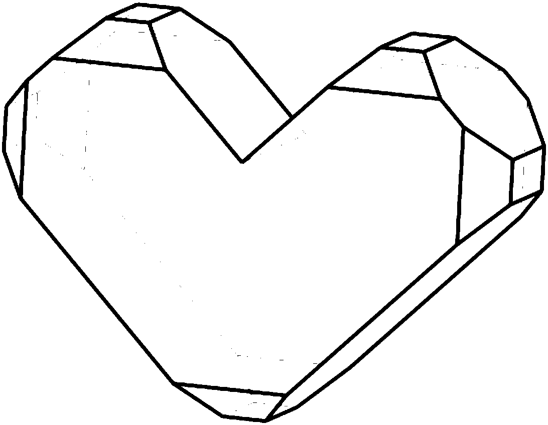 Heart-shaped stretch-draw integral structure