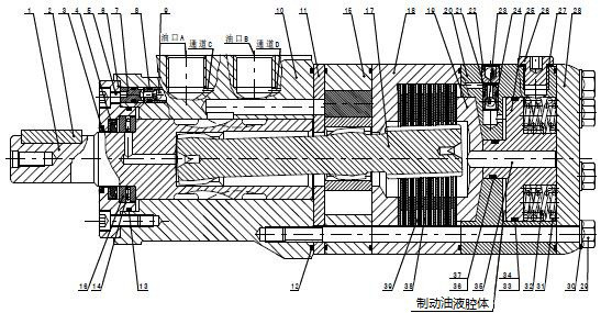 Hydraulic brake motor device