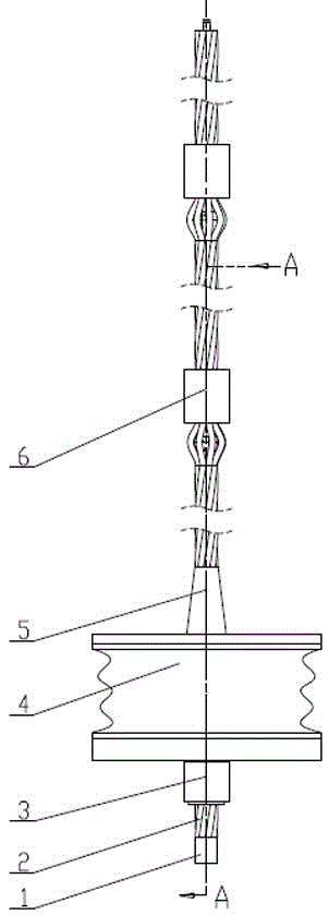 An anti-shock interval grouting anchor cable and its application method