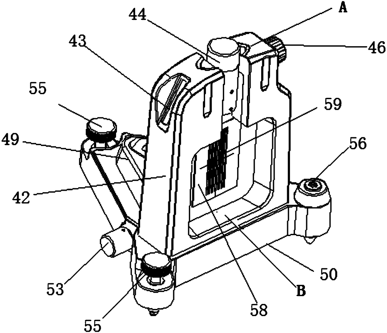 A target plate assembly, laser line marking instrument assembly and working method thereof