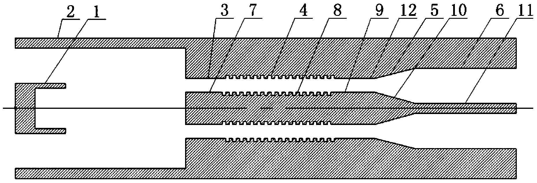 High-power coaxial structure over-mode surface wave oscillator and terahertz wave generating method