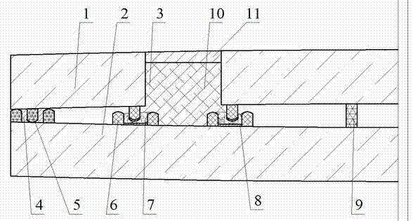 High-temperature-sheet-combination sealed convex vacuum glass with edges sealed by sealing strips and manufacturing method thereof