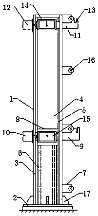 Semi-automatic construction method and device for inverted erection of steel structure building