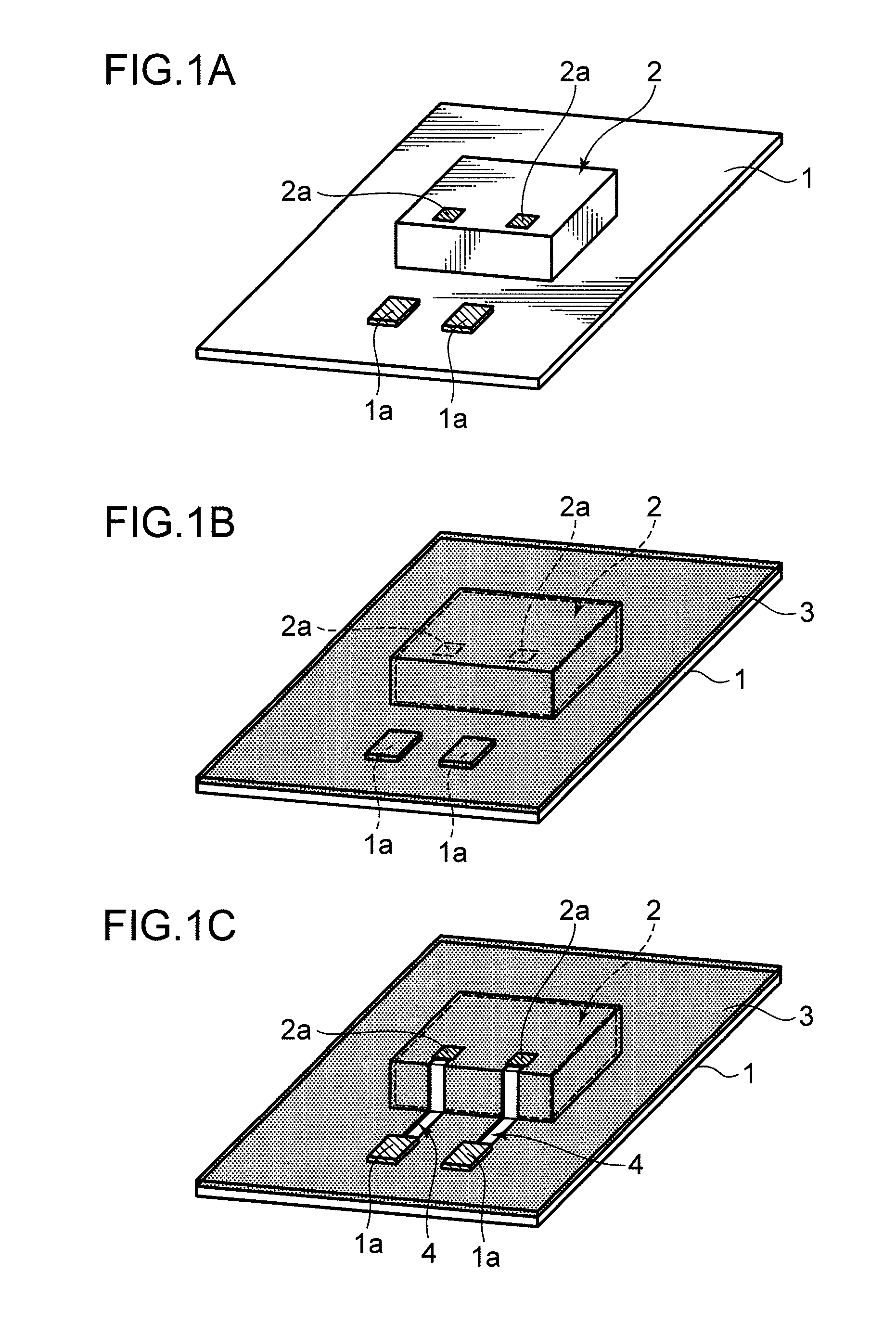 Method of mounting semiconductor chips, semiconductor device obtained using the method,method of connecting semiconductor chips, three-dimensional structure in which wiring is provided on its surface, and method of producing the same