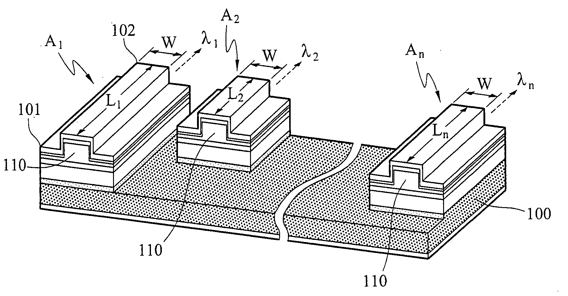 Multiwavelength semiconductor laser array and method of fabricating the same