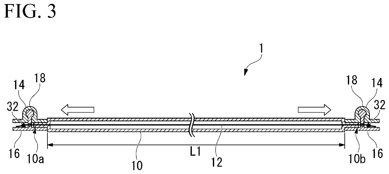 Elastic wiring and method for producing elastic wiring