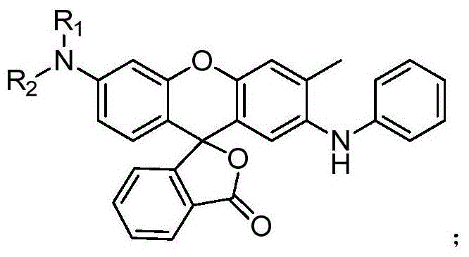 A kind of method of synthesizing fluoran class black thermal pressure-sensitive coupler