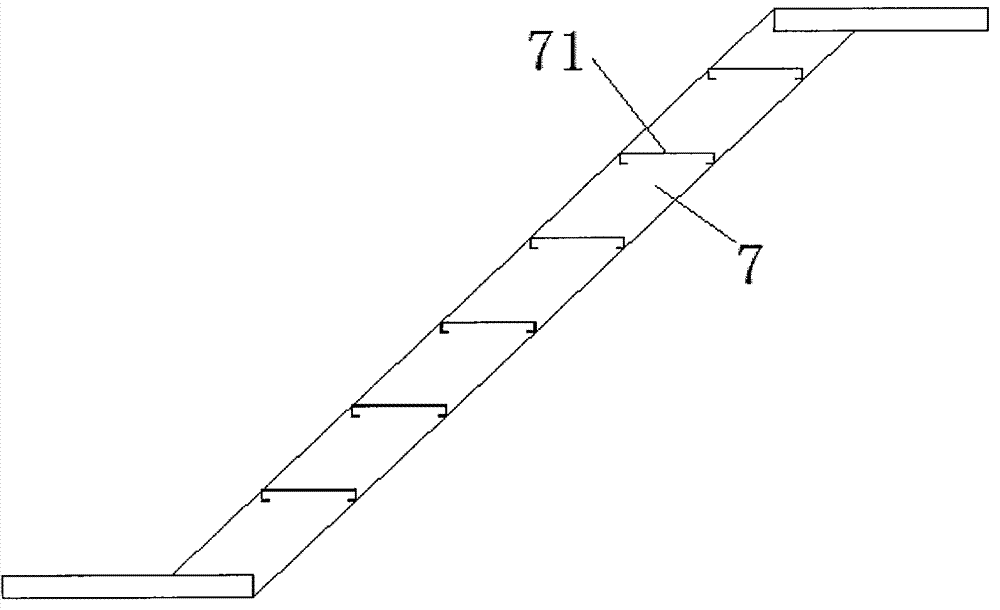 Banana-type bridge construction safety ladder