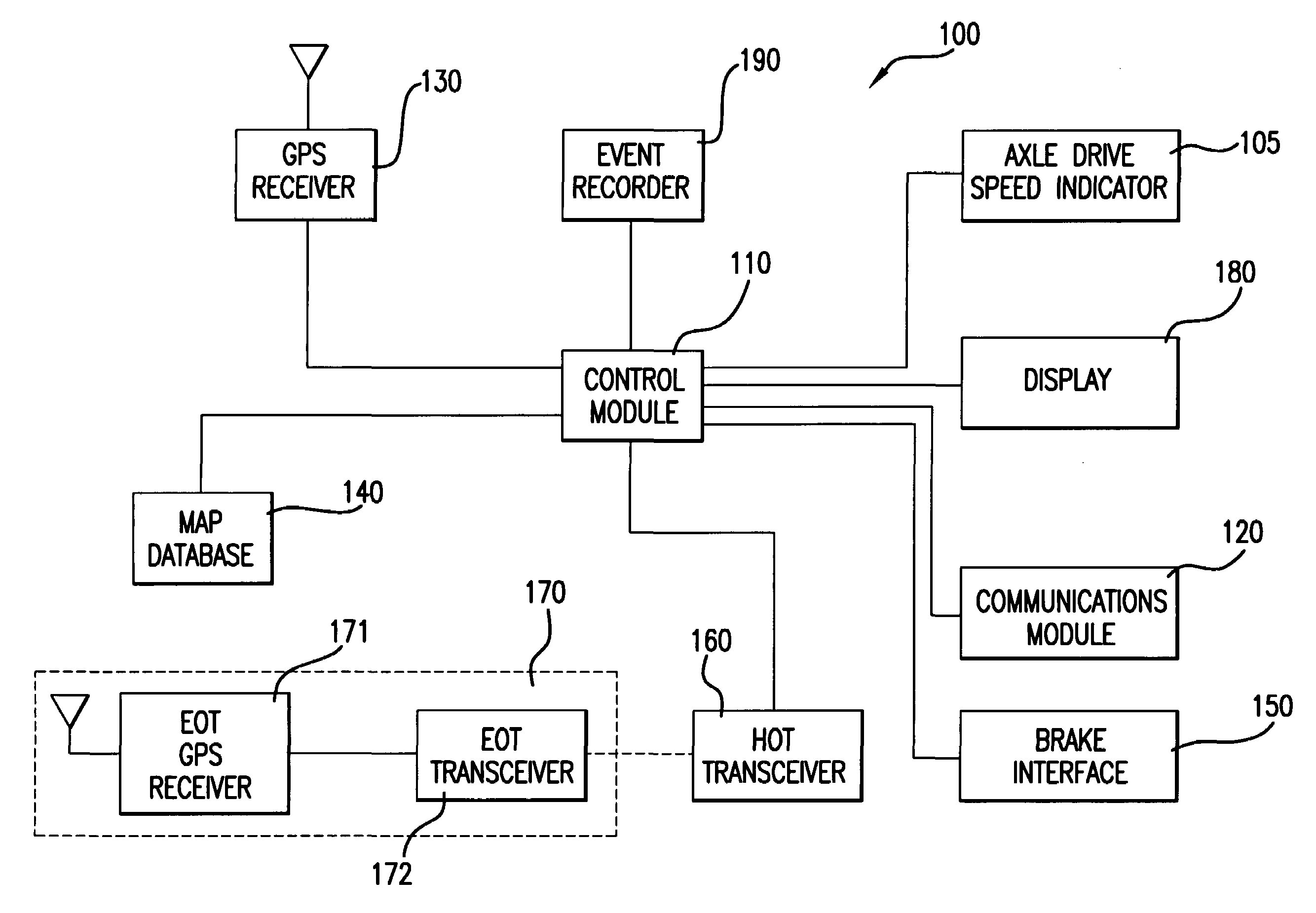 Train control system and method of controlling a train or trains