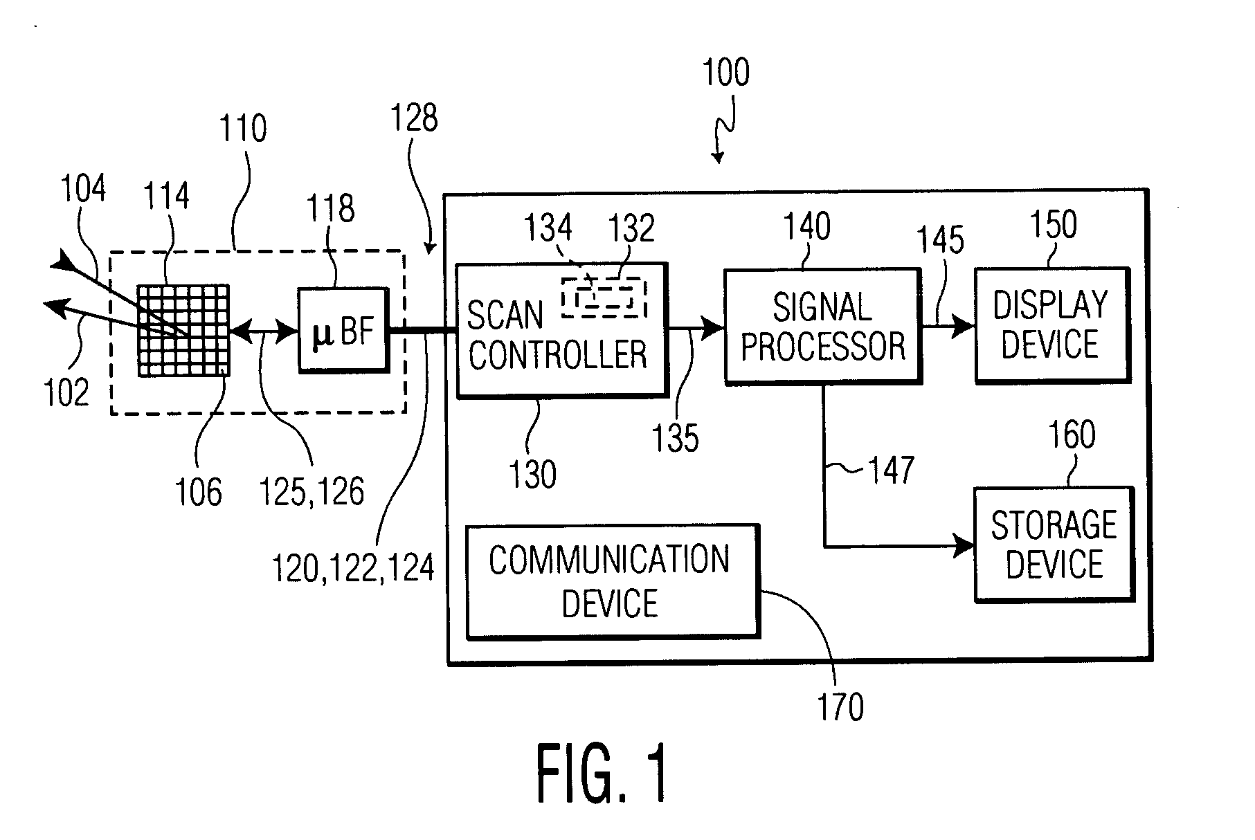 Ultrasonic probe having a selector switch