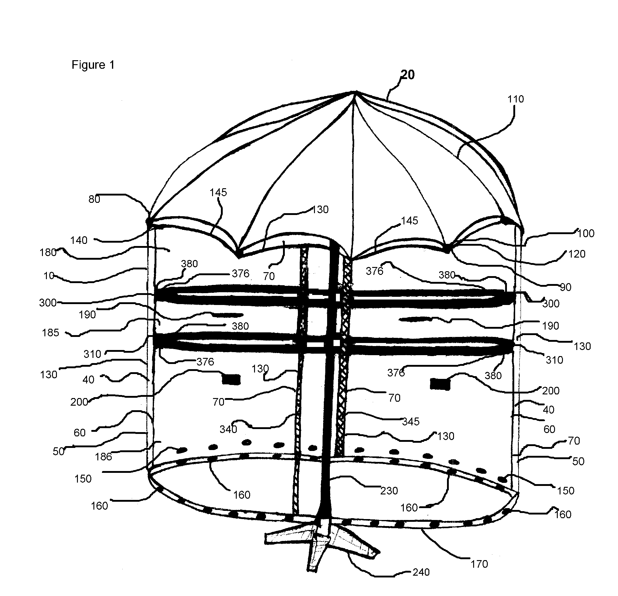 A rain protection umbrella