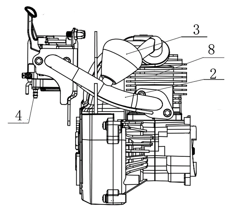 Air inlet system of small gasoline engine classes