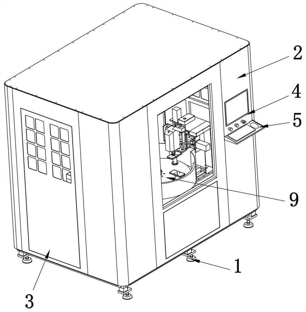 High-efficiency nine-axis glass polishing machine