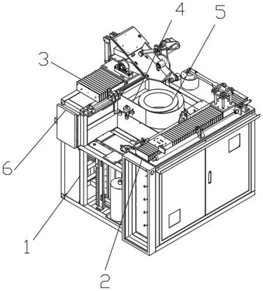 Double grinding equipment for inner and outer walls for magnetic ring processing and its working method