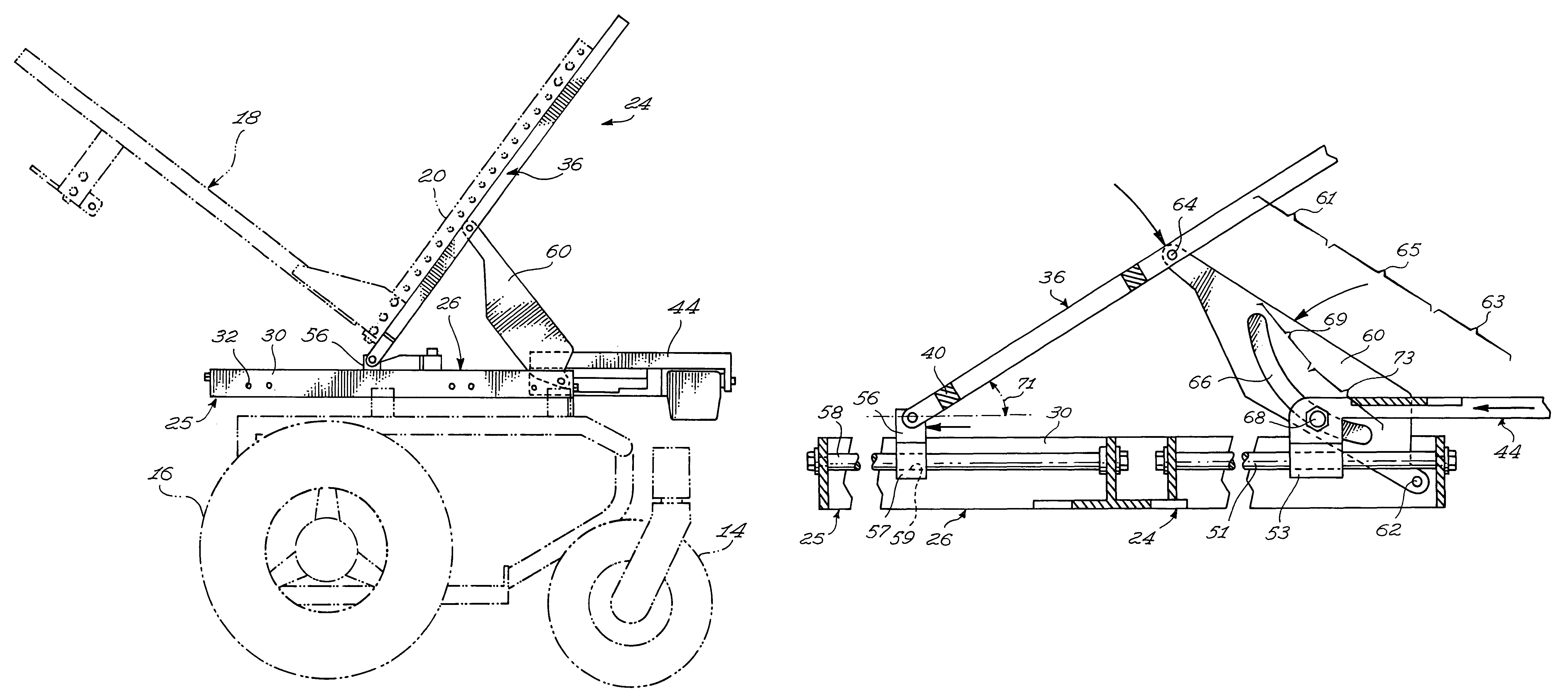 Seat supporting assembly and wheelchair including same