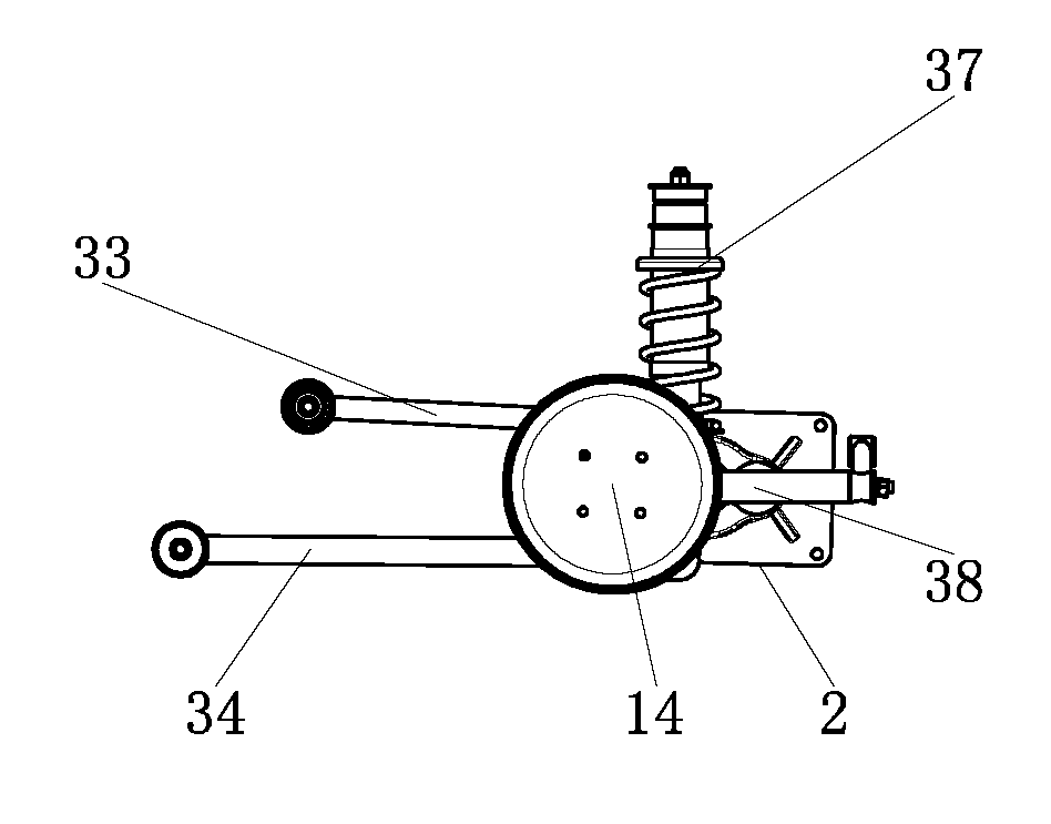 Integrated type motor rear-drive rear-suspension mechanism