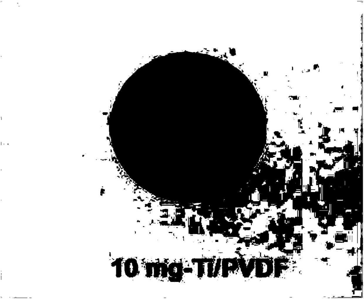 PVDF film containing metal nano titanium powder and preparation method and application thereof