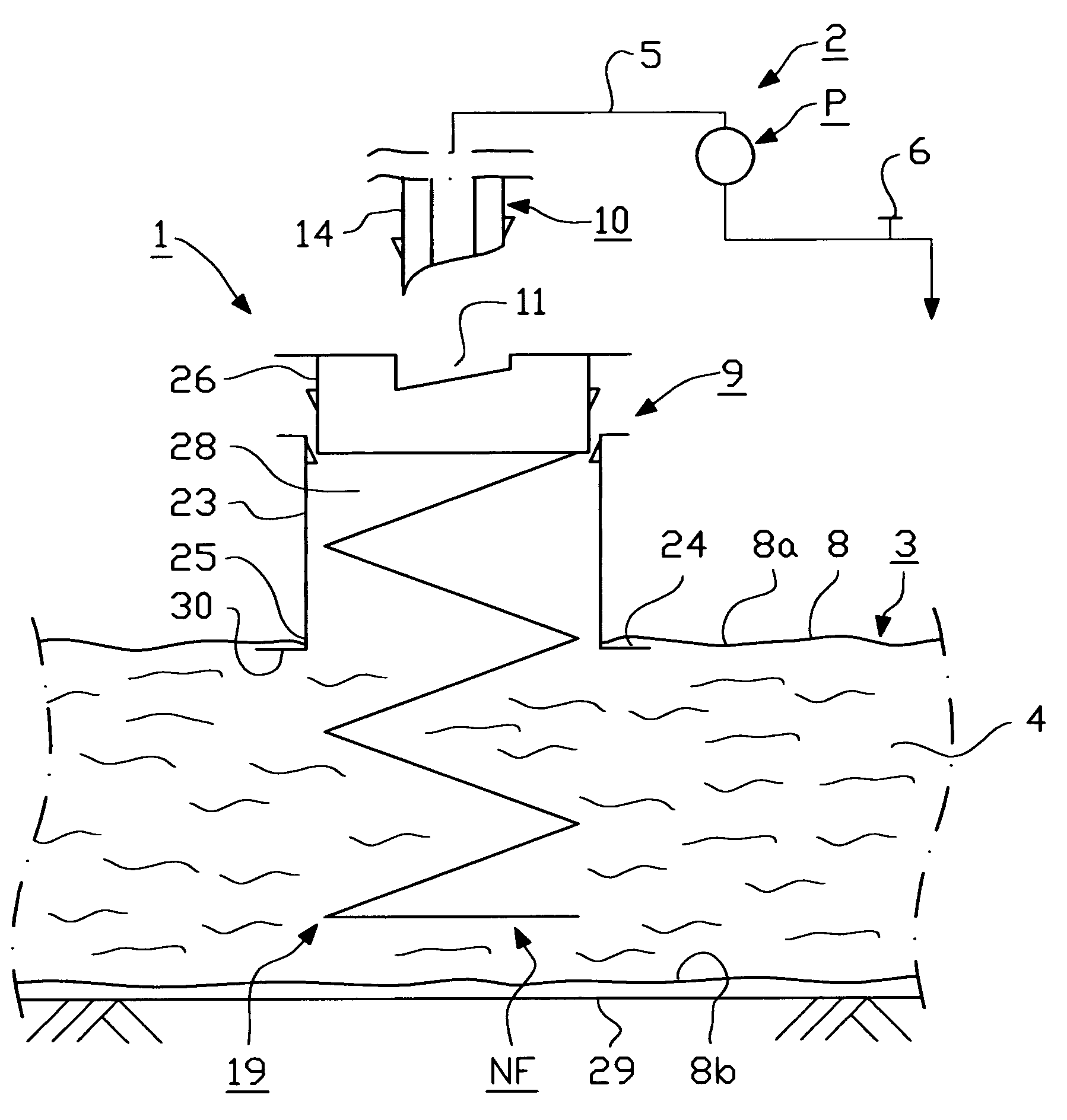 Spacer at a connecting device