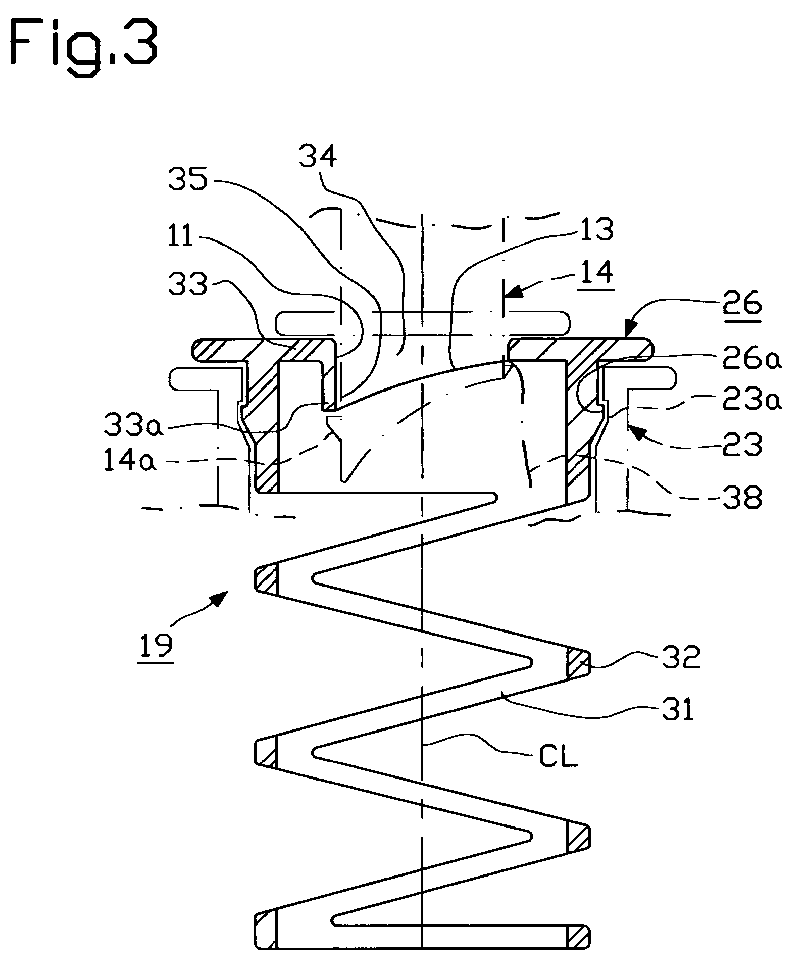 Spacer at a connecting device