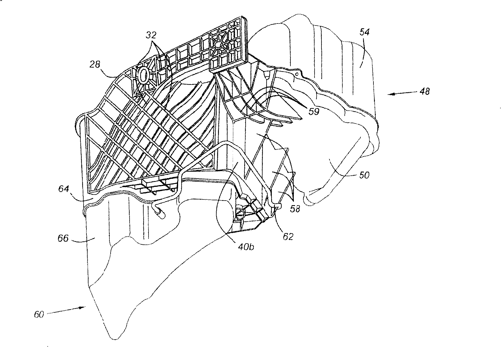 Integral engine multiple utility assembly for an automotive vehicle