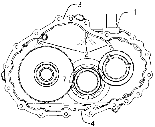 Method for actively lubricating reduction gearbox