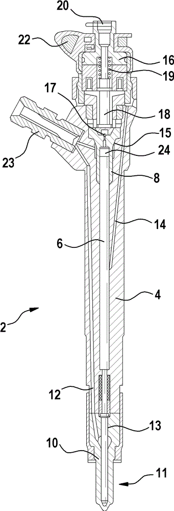 Method for reducing maximal pressure of rail shared injector