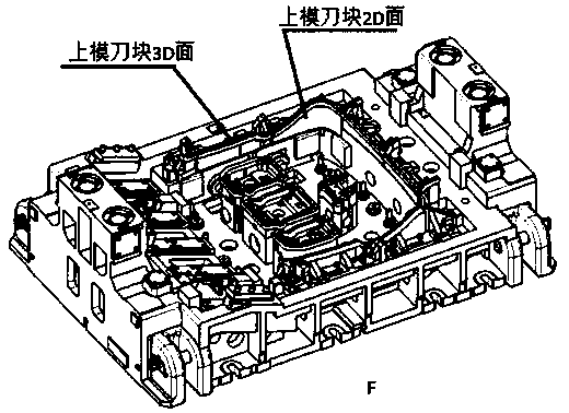 Separated machining method of upper die and material pressing plate of stamping die