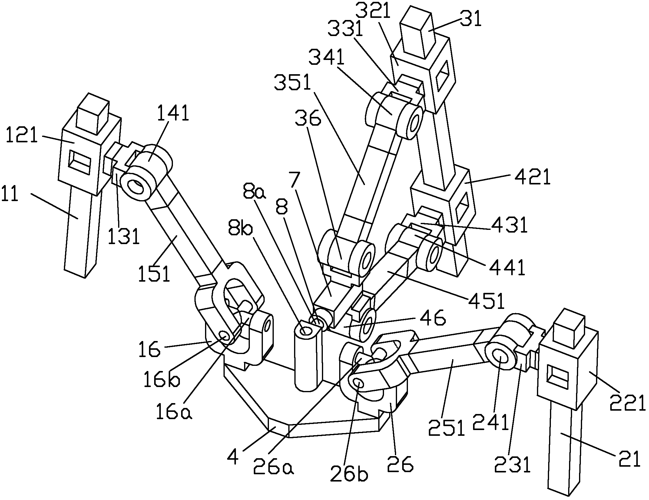 High-rigidity redundantly-actuated three-degree-of-freedom parallel mechanism