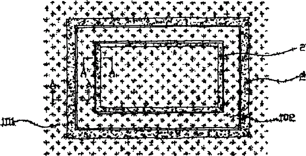Moulding bed structure and pouring method