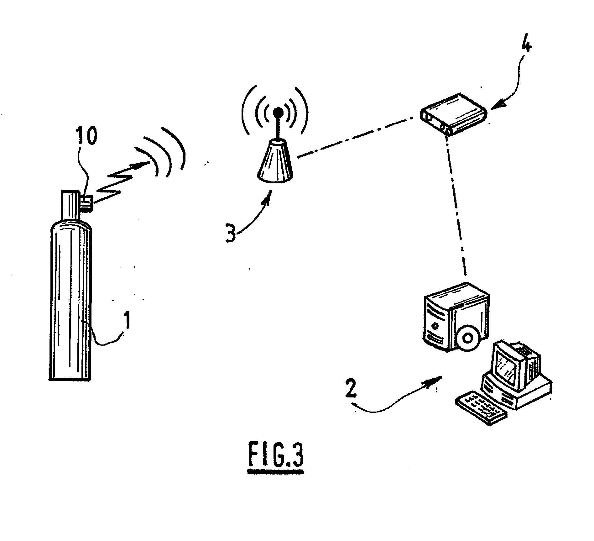 Method for Processing Data Relating to a Cylinder of Fluid under Pressure