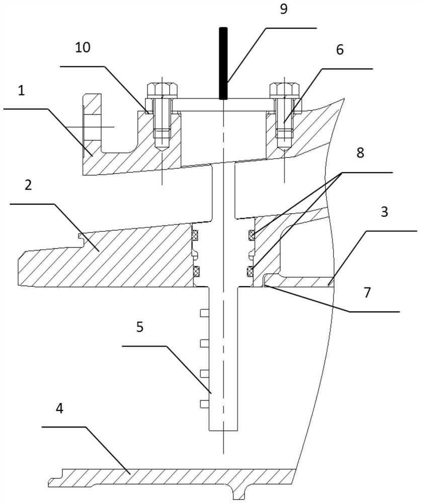 External insertion type test sensing part mounting structure for three-layer casing