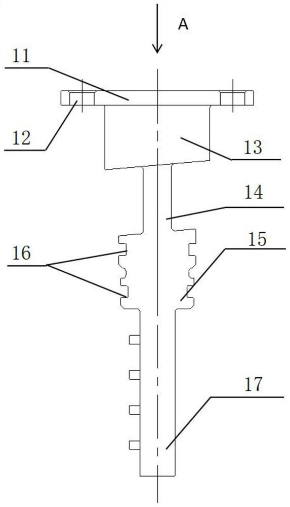 External insertion type test sensing part mounting structure for three-layer casing