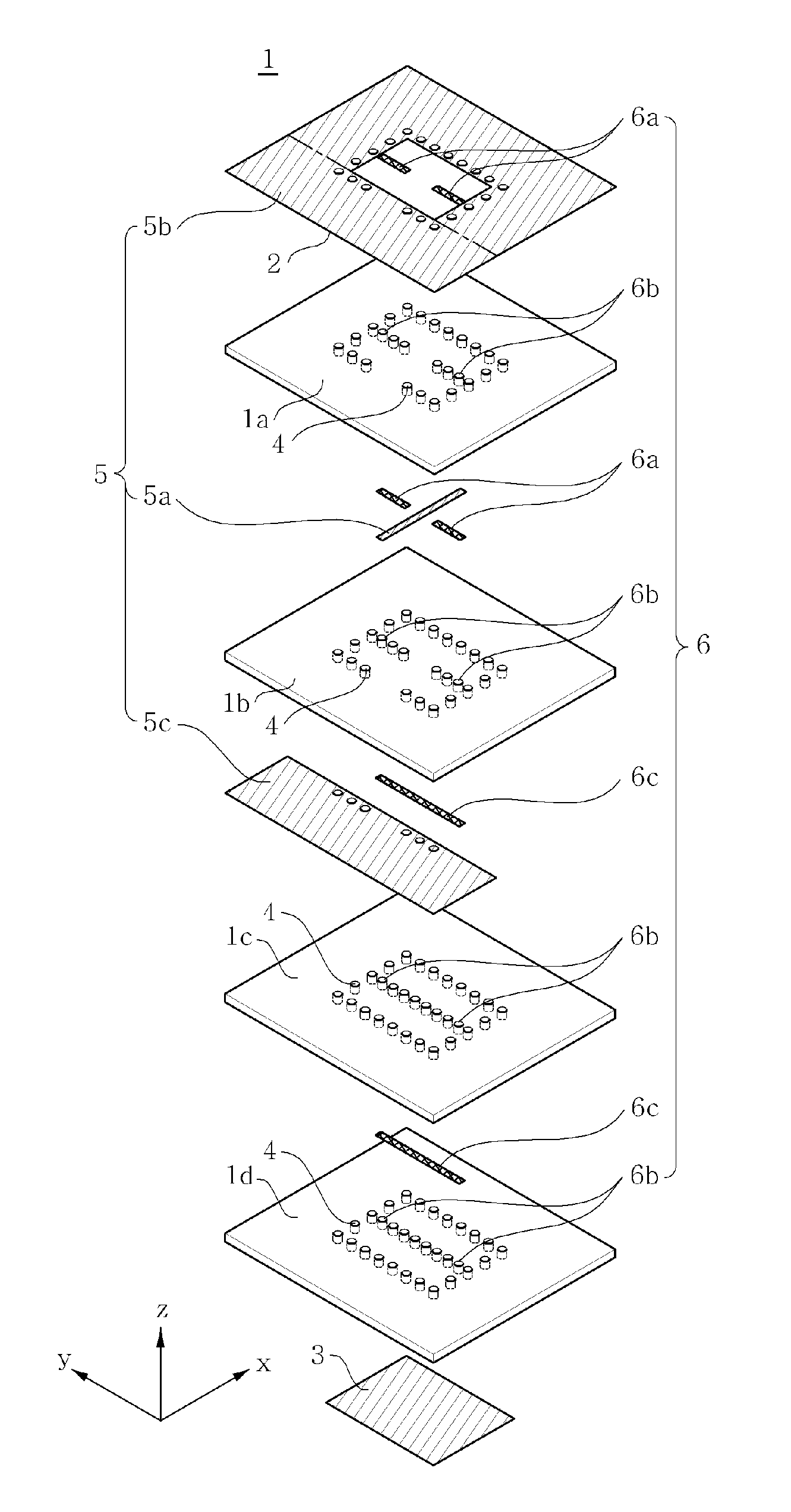 Dielectric resonator antenna embedded in multilayer substrate for enhancing bandwidth