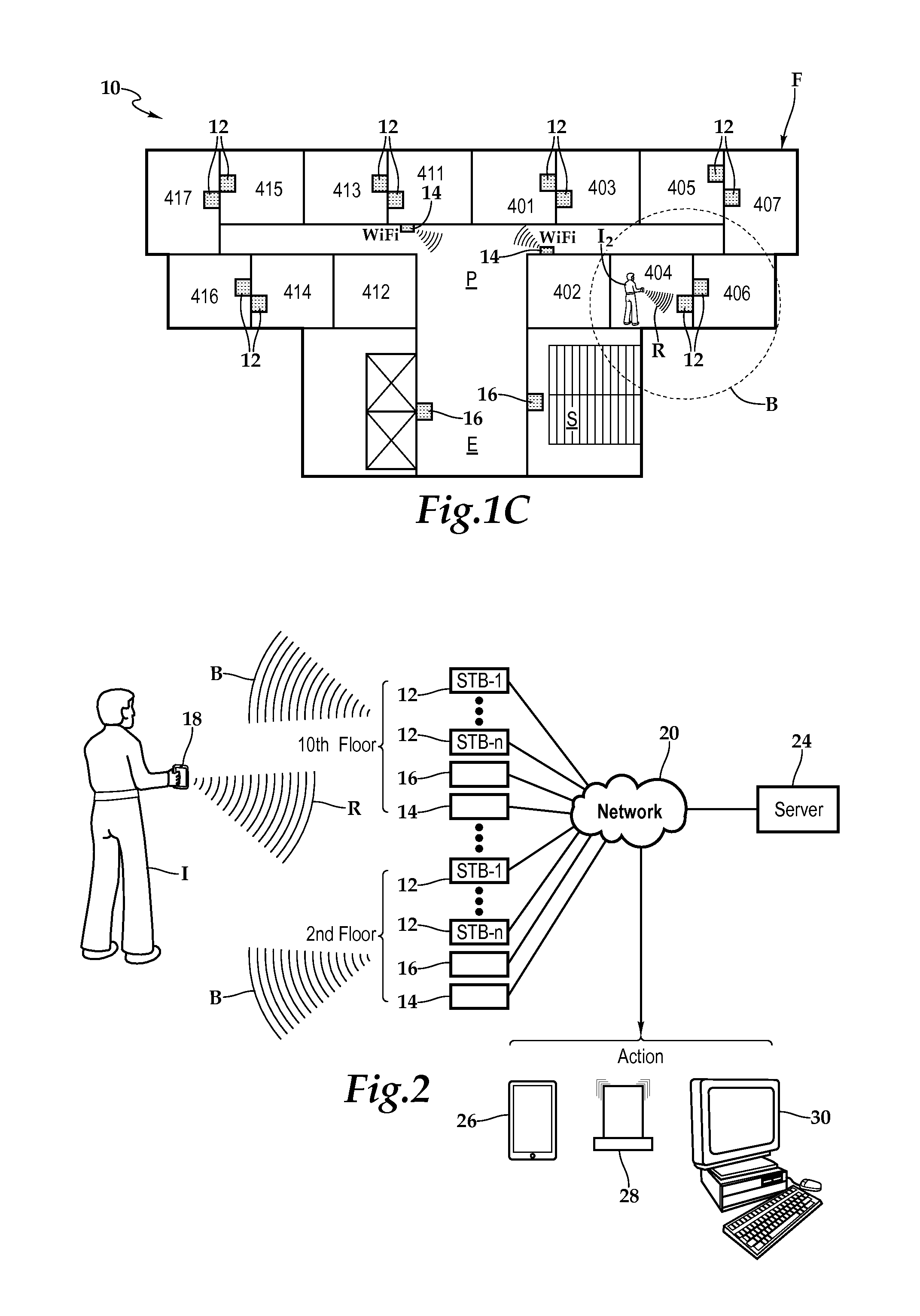 Set-top box, system and method for providing awareness in a hospitality environment