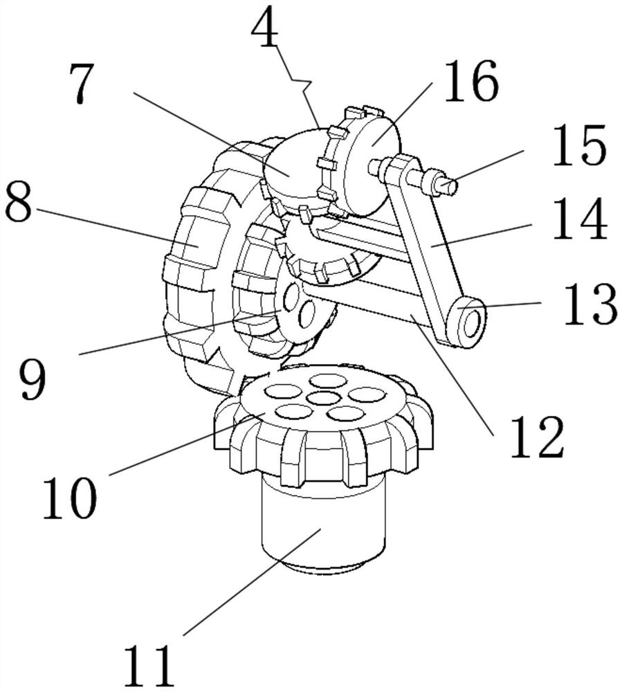 Mechanical symmetrical gear shaft reciprocating pushing device