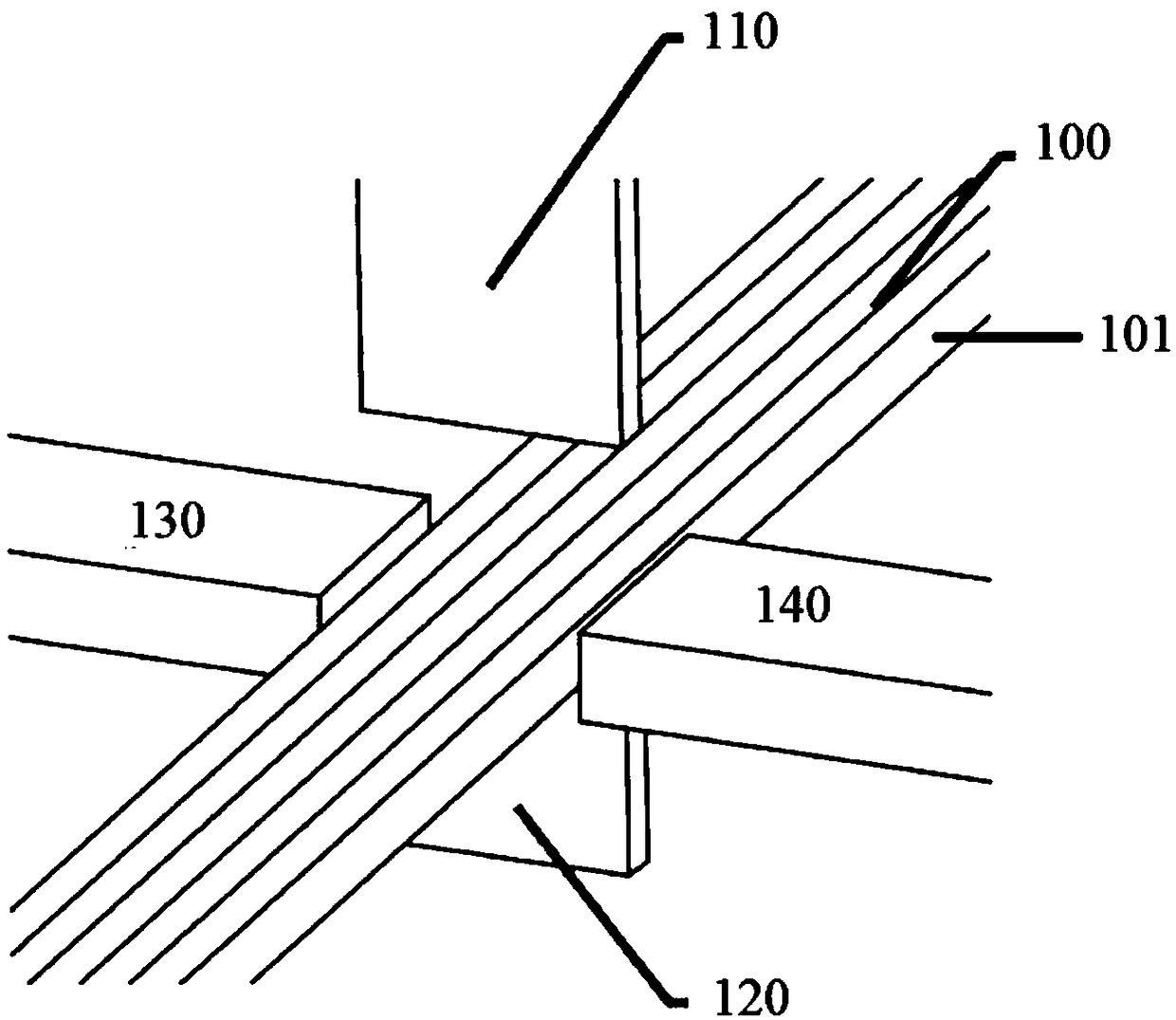 Integrated connecting method for metal core wires of flat cable and flat cable